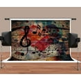 thumbnail image 5 of Music Notation Backdrop for Party Decorations Music Stage Backdrop Music Symbol Wooden Wall Photography Background MEETSIOY Themed Party Photo Booth Backdrop, 5 of 10