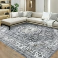 thumbnail image 2 of Hasoo Machine Washable Rug 9' x 12', Non Slip, Stain Resistant, Gray Rugs for Living Room, Bedroom, Bathroom, Kitchen, 2 of 5