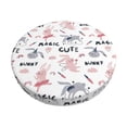 thumbnail image 2 of Lsque Cute Magic Bunny Round Bar chair cushion covers Velvet Fabric Premium Comfort Protects from Scratches and Stains for 14-17 Inch Chair- 14 inch, 2 of 7