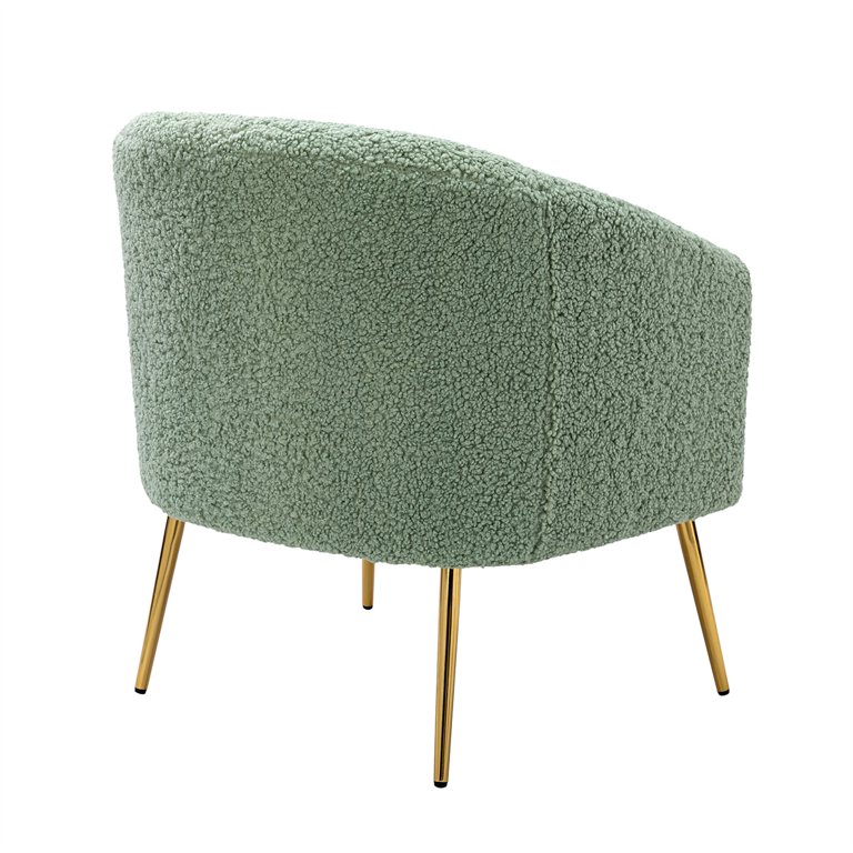 ARCTICSCORPION Modern Single Sofa Chair, Barrel Chair with Gold