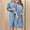 Sky Blue, variant on Tnhcen Women's Lightweight Waffle Long Sleeve Sleep Robe - Couples Home & Bath Wear with 2 Pockets, Plus Size M-3XL, Soft Pajamas Homewear