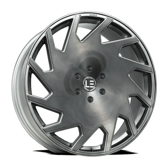 LUXXX LE Alloy Rims LUXLE11 22X9 5X112  30 66.6 Brushed Face Silver Titanium Black Clear Coat