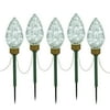 Vickerman X106435 100 Light x 8.5 in. LED Polar White C9 5 Piece Stake