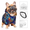 thumbnail image 3 of Fotbe Colorful Fall Leaves Sudadera con Estampado para Perros Pequeños – Suéter con Capucha para Mascotas, Tela Suave de Forro Polar con Bolsillo-Medium, 3 of 7