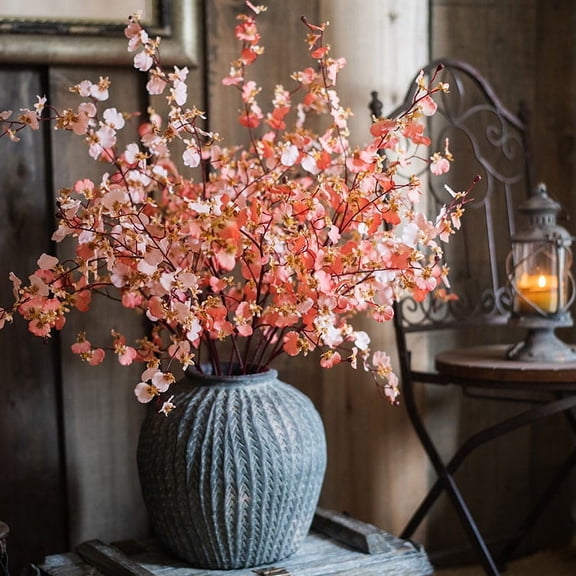 Impressionist Oncidium Orchid Stem in Pink 31" Tall