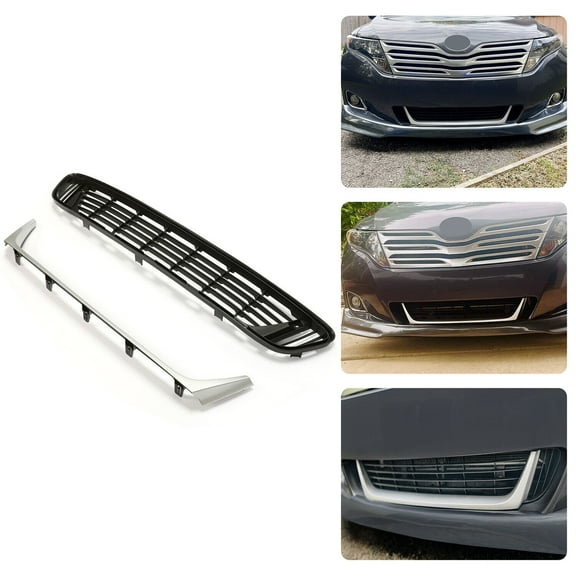 Kojem Front Bumper Lower Grille Cover Molding Trim for 2013 2014 2015 2016 Toyota Venza  Replaces TO1036137  531120T021 527110T010 TO1044113