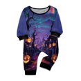 thumbnail image 2 of Family Halloween Matching PJs Set, Long Sleeve Shirt and Trousers Sleepwear Loungewear Outfits for Trick or Treat Party, 2 of 4