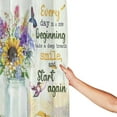 thumbnail image 4 of Sunflower Shower Curtain Farmhouse Sunflower Flower Inspirational Bathroom Shower Curtains Rustic Country Floral Hummingbird Waterproof Polyester Fabric Bathroom Decor Curtain with Hooks 72x72 Inches, 4 of 6