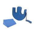 thumbnail image 4 of Dispositivo de del paciente en cama, en forma de U multifuncional para los suministros de ancianos de ancianos impermeables PU de cuero de cuero Azul con cuña, 4 of 8