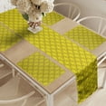 thumbnail image 2 of Ambesonne Abstract Table Runner & Placemats, Bush Inspired Motif, Placemat 4 pcs + Runner 16"x90", Pale Coffee Yellow, 2 of 2