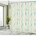 thumbnail image 4 of Ambesonne Feathers Shower Curtain, Freedom Ethnic, 69"Wx70"L, Turquoise Pale Sky Blue, 4 of 4