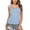 Light Blue, variant on Womens Tank Tops with Built in Shelf Bra Plus Size Basic Stretchy Padded Camisole Casual Layering Tanks Undershirt Light Blue 3XL