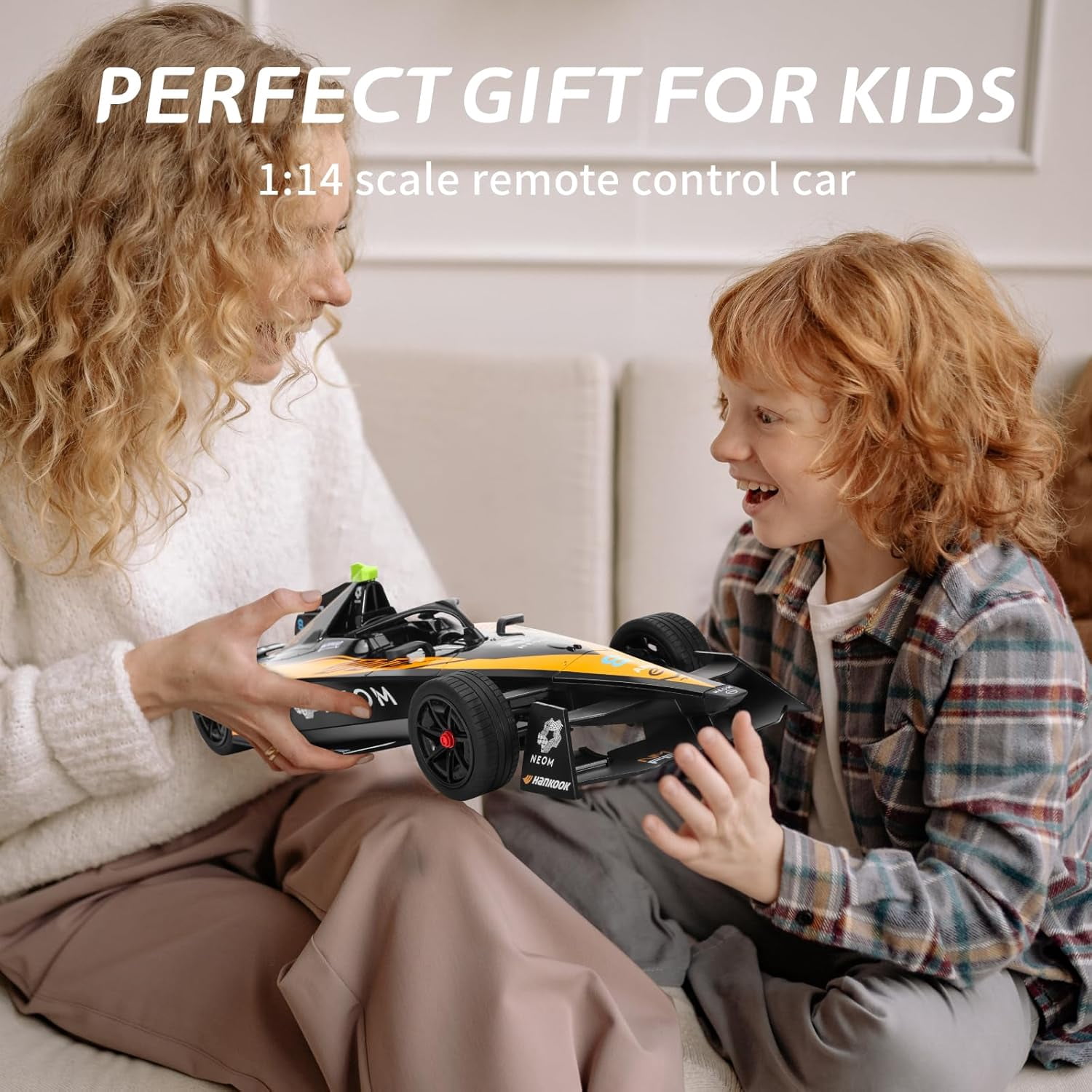 Miebely Remote Control Car - 1/14 Scale Licensed McLaren Neom Formula Rc Race Car,2.4GHz 3.7V 500 mAh Car Toys, Racing Hobby Car Model Ideal Gifts for Adults Kids Boys Girls