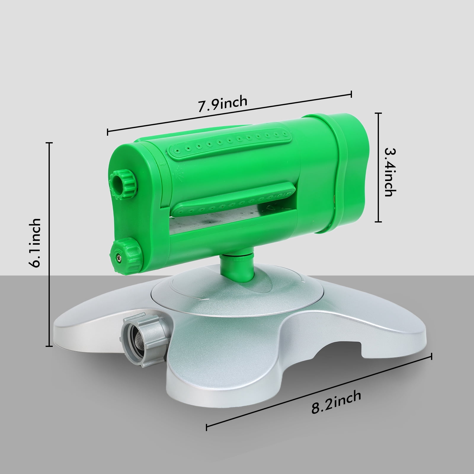 Restmo 3200 Sq.Ft Oscillating Sprinkler for Lawn and Garden with Rotating Base, 4-Way Adjustable Watering Patterns, For Large Yard and Newly Seeded Areas