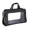 thumbnail image 1 of Bolsa de maquillaje de cuero PU, organizador cosmético cosmético para mujeres, bolsa cosmética, bolsa de aseo de viaje impermeable, para cepillos de Negro, 1 of 8