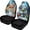 Frog Diving, variant on POLERO Deer USA Flag Print Polyester Vehicle Seat Protectors w/Organizer Pocket, Waterproof Car Seat Covers for Women, 2 Pcs Front Seat Cover