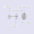 thumbnail image 2 of Diamond Stud Earring | 6 Carat IGI Certified Oval Shape Lab Grown Diamond Stud | 14K in White Gold | Solice Lab Diamond Halo Stud Earrings | Prong Setting | FG-VS1-VS2 Quality | Friendly Diamonds, 2 of 5