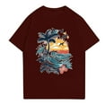 thumbnail image 3 of NAMTYQX True Classic Tees Short Sleeve Crew Neck Light Cozy Stretchy Baggy Patterned Bohemian Casual Plus Size Summer Shirts for Men Wine Size 3XL, 3 of 5