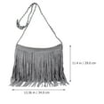 thumbnail image 5 of MRLESS Fringe Crossbody Shoulder Bag Tassel Messenger Bag Fashionable Western Fringe Purse, 5 of 7