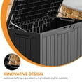 thumbnail image 5 of Uforic 100 Gallon Resin Deck Box, Outdoor Weatherproof & Lockable, Dark Gray, 5 of 9