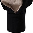 thumbnail image 6 of Mens T-shirts Men's Casual Loose Fit Stand Collar Shirt With Tie Detail Color Block Design For Daily Wear Comfortable Non Stretch Fabric All Season Mod Bod Tops Long Sleeve Shirt Men Black 3XL, 6 of 6
