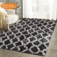 thumbnail image 1 of Tapete Decorativo Afelpado Antideslizante De 2x1.5 Para Decoracion De Interiores Cómodo Suave Sala Gris Con Grecas Genérica Tapete de peluche Grecas, 1 of 7