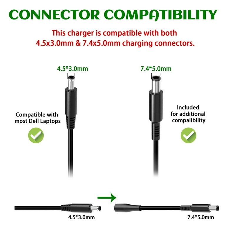 NUOVO OEM Dell Inspiron 11 13 14 15 17 XPS 12 18 65 W 19,5 V Adattatore CA 4,5 Mm - Foto 12