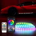 thumbnail image 4 of Led Tiras de Luz,Fantástico Color de la Puerta Del Coche Led Corriendo Luz Lateral Falda Tira de Luz,Usb No Destructivo Decorativo con Control de App,Luces Led para Coche, 4 of 9