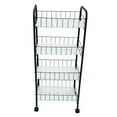 thumbnail image 5 of Raindrops Pedicure Cart Roller Storage Rack Movable Storage Shelf 36.5X27X84CM Black, 5 of 8