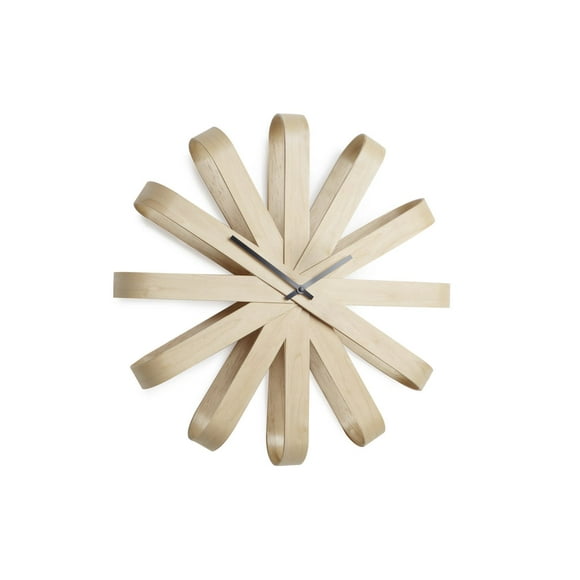 Umbra Ribbonwood Wall Clock,Natural