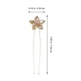thumbnail image 2 of GETAJGHSD 4Pcs Golden Hair Sticks with Rhinestone Decoration for Elegant Wedding and Formal Hair Styling, 2 of 6
