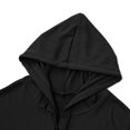 thumbnail image 4 of Sudadera con capucha para mujer, sudadera con botones, tops para adolescentes, jersey informal de manga larga de gran tamaño (negro), 4 of 6