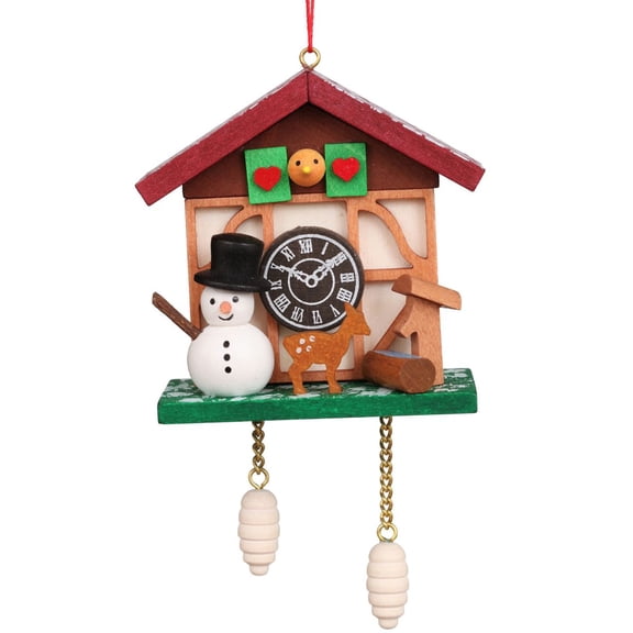 Alexander Taron 4.5" Christian Ulbricht Cuckoo Clock Snowman Christmas Ornament