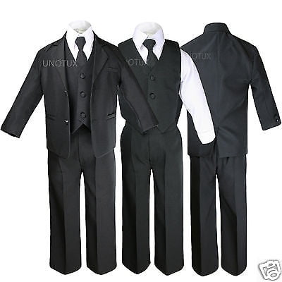 3PC Shirt Gray Pants Nectie Set Baby Boy Toddler Kid Formal Suit Sm-133