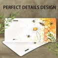 thumbnail image 4 of Bees and Honeycomb Funny Personalized License Plate Rust-proof Stainless Steel Metal License Plate Suitable For Men And Women 12.2" x 6.2", 4 of 7