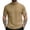 04# Khaki, variant on Qwertyu Men's Turtleneck T-Shirts Short Sleeve Mock Neck Summer Shirts Solid Color Quick Dry Workout Tee Shirts Light Blue L