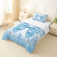 thumbnail image 2 of Erosebridal Kawaii Bowtie Twin Comforter Sets For Ballet Girls Gifts,Fashion Sequin Print Bedding Set For Kids,Reversible,2-Piece, 2 of 7