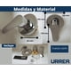 thumbnail image 3 of Llave Monomando Cromo Para Regadera Tina WC Baño Casa Urrea 102CL, 3 of 5