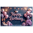 thumbnail image 4 of Glittering Design Happy Birthday Banner Luxurious Style Celebration Decor for Birthday Party Indoor Decoration Event Decoration, 4 of 5