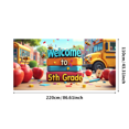 thumbnail image 3 of Cute Cartoon Style Welcome to 5 Grade Banner with Bees Apples and School Bus Background Party Decorations Backdrop for Classroom Entrance First Day of School Photo Booth Props School Events, 3 of 4
