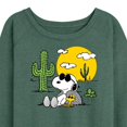 thumbnail image 3 of Peanuts - Snoopy and Woodstock- Women's Lightweight French Terry Long Sleeve Shirt, 3 of 6