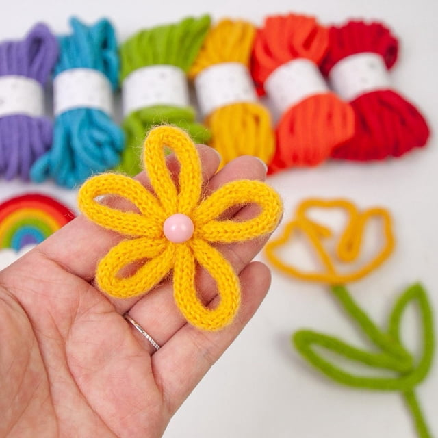 6 piezas de hilo de tejer hilo voluminoso regalo para principiantes coloridos kindergarten decoración para el hogar proyectos de ganchillo elásticos B