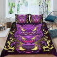 thumbnail image 2 of Gengar Conjunto de sábanas temático, trío de piezas, cómodo y amigable con la piel, diseño único, regalo de decoración para el hogar para familiares, amigos y fans, 90 cm * 190 cm, 2 of 6