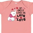thumbnail image 4 of Inktastic My Uncle Loves Me Lots and Lots Cute Elephant Boys or Girls Baby Bodysuit, 4 of 5