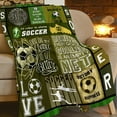 thumbnail image 2 of Soccer Blanket Sport Theme Throw Blanket Ultra Soft Cozy Fleece Soccer Gift for Soccer Lover Fuzzy Plush Bedding Blankets for Soccer Team Player Kids Teens Adults Girls Boys Women Men 50"x40", 2 of 6