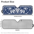 thumbnail image 3 of POLERO Blue Bohemian Elphant Automotive Sunshade Comes with Storage Bag, Keep Car Interior Cool,Universal Windshield Sun Shade Fit for Cars, Off-road Vehicle, Trucks, SUV (52.95x16.14 inch), 3 of 7