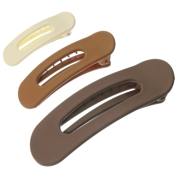 3 Pcs Gradient Color Clip Three-piece Set Flat Claw Clips Hair Suit for Decor Girls Barrettes