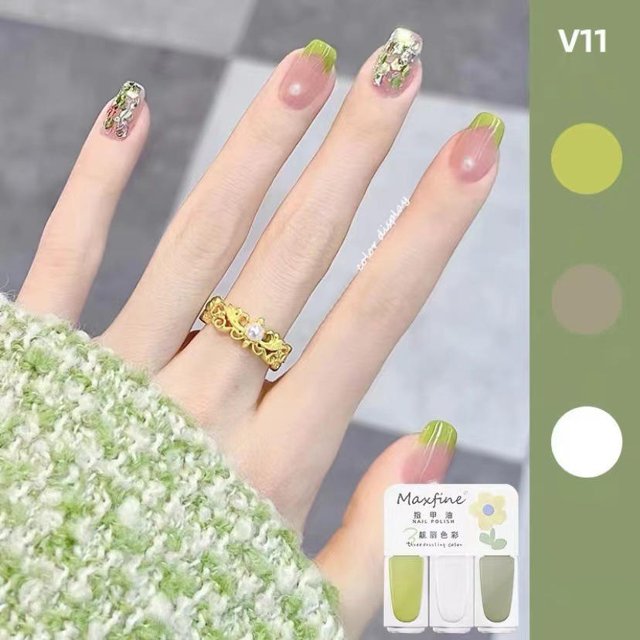 Vernis à Ongles Série Trois Bouteilles Sans Cuisson Séchage Rapide à Base d'Eau