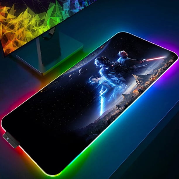Alfombrilla de ratón Sci Fi Star Trek Para Gamer, alfombrilla de escritorio RGB, accesorios para juegos, Alfombra de ratón, Alfombra de mesa, teclado, alfombrilla de ordenador LIUWENJING unisex