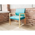 thumbnail image 4 of Pemberly Row Chaise Grand pour Invités pour Réception d'Attente, Cadre en Bois, Turquoise, 4 of 5